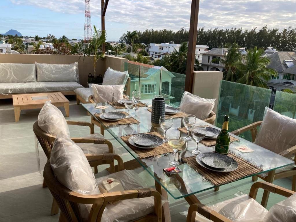 Splendide Penthouse Vue Mer A 5 Mn A Pied De La Plage Flic-en-Flacq Exterior foto